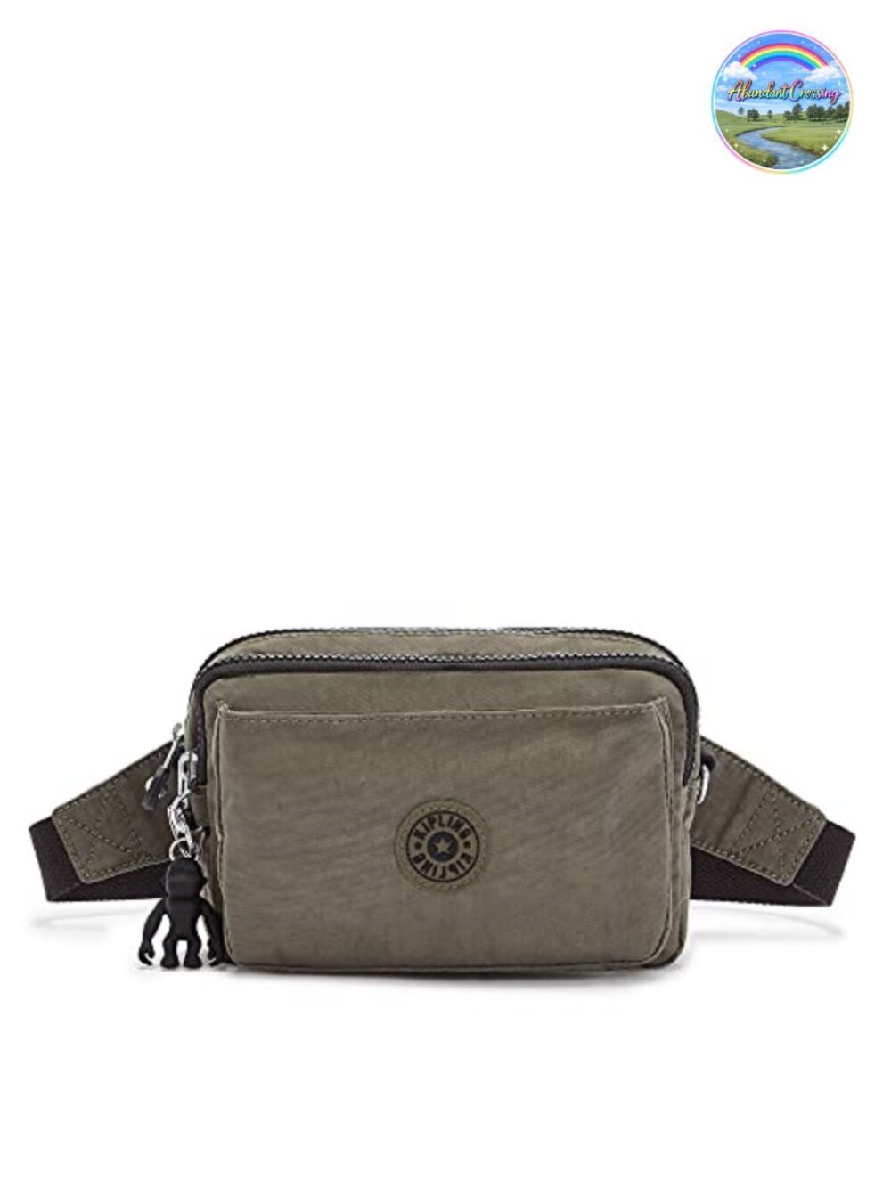 Kipling Abanu Medium Crossbody Bag Lightweight Nylon Multi-Pocket Travel